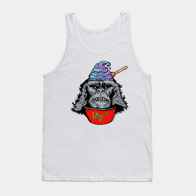 Chilled Monkey Brains Frogurt Indiana Jones Simpsons Mashup Tank Top by maroonbeard